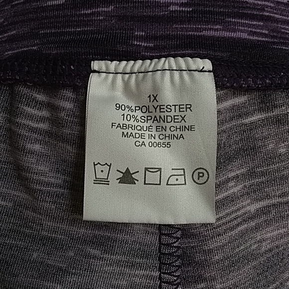 Penningtons Active Zone Capris, Purple & Black, Size 1X - Picture 5 of 10